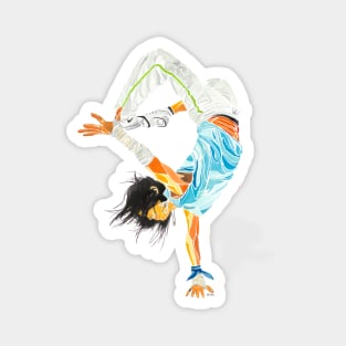 Acrobatic dancing girl Magnet