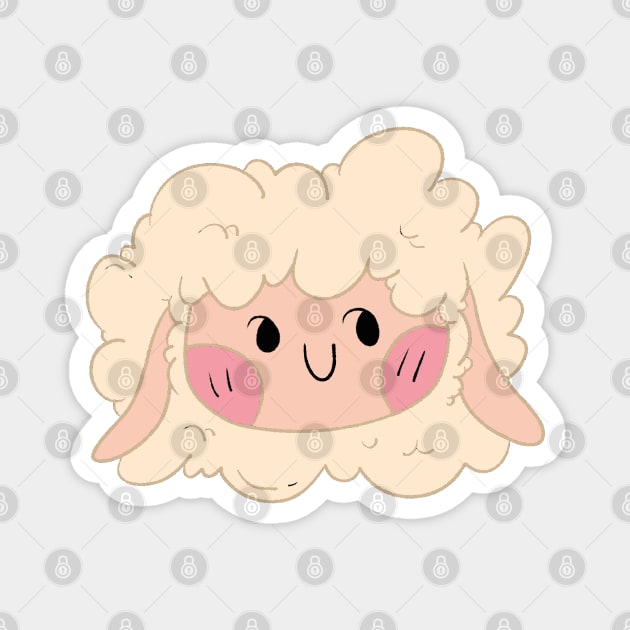 Cute Pink Sheep Lover Magnet by Lapiiin's Cute Sticker