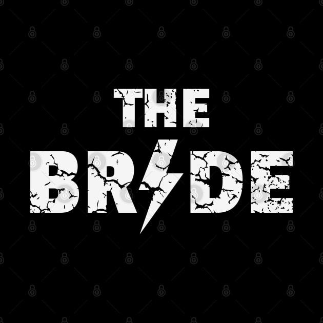 The Bride Rocks (Hen Night / Bachelorette Party / Vintage / White) by MrFaulbaum