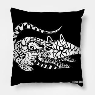 tlacuache ecopop in possum opossum style Pillow