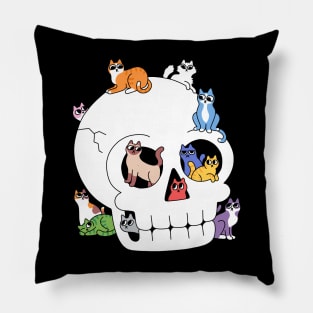 Skull is Full of Cats Pillow