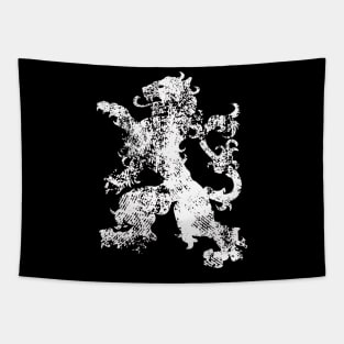 Leo Zodiac Sign Fierce Lion Tiger Cat Illuminati Art Tapestry