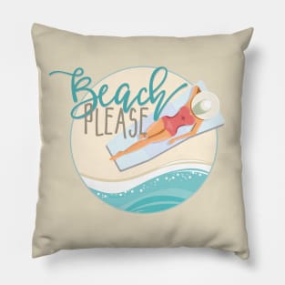 Beach, please Pillow