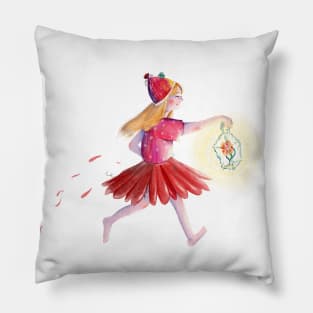 the little forest girl Pillow