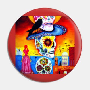 DAY OF THE DEAD SUGARSKULL3 Pin