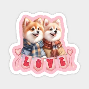 Lovely couple dogs Magnet
