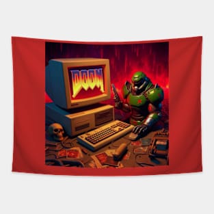 Mini Doom Guy PC Tapestry
