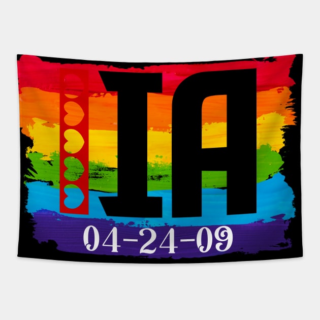 Iowa Gay Marriage Tapestry by Blood Moon Design