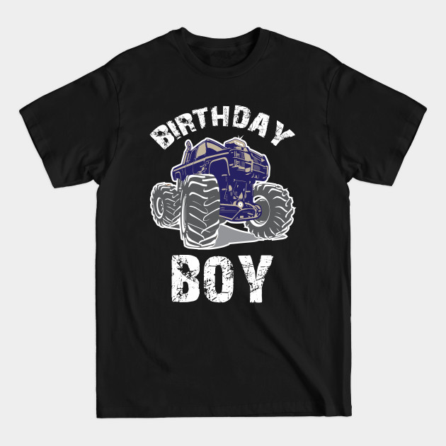 Disover Monster Truck Birthday Boy, Boys Birthday - Monster Truck Birthday - T-Shirt