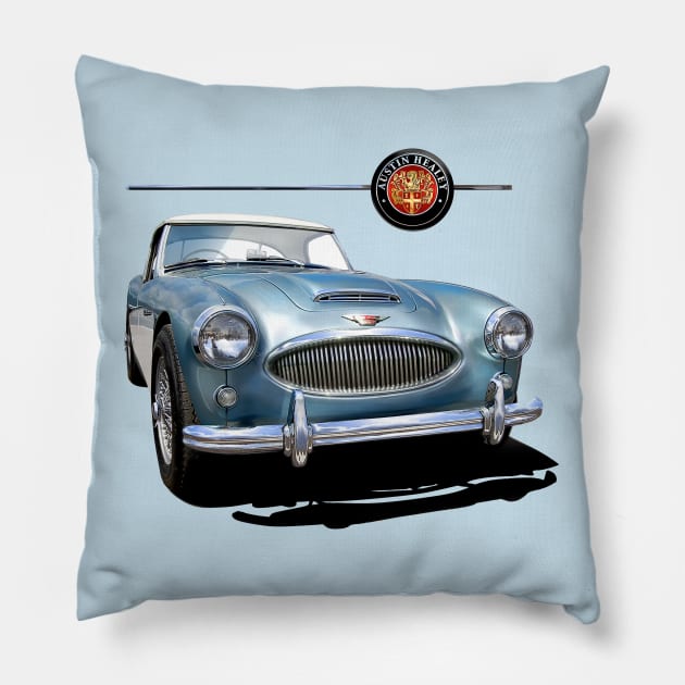 Austin Healey Mk 2 Pillow by Midcenturydave