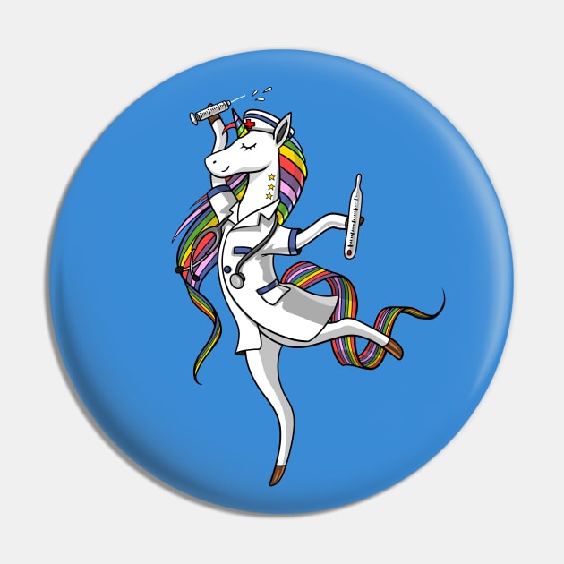 Unicorn Nurse Pin by underheaven