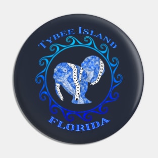 Tybee Island Florida Vacation Tribal Manatees Pin