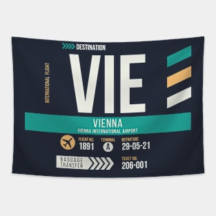 Vienna (VIE) Airport Code Baggage Tag Tapestry