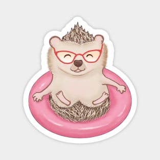 stylish sunglasses wearing  hedgehog Magnet