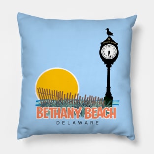 Bethany Beach Clock Pillow