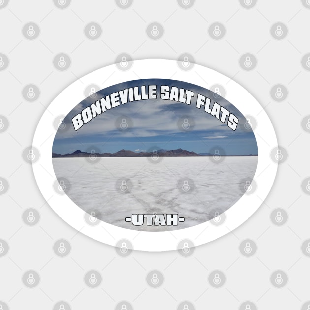 Bonneville Salt Flats, Utah Magnet by stermitkermit