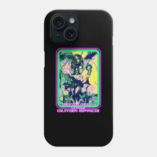 GOTH GIRL FROM OUTER SPACE WITH ROBOT MONSTER Phone Case