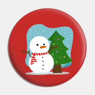 Snowman Christmas Pin