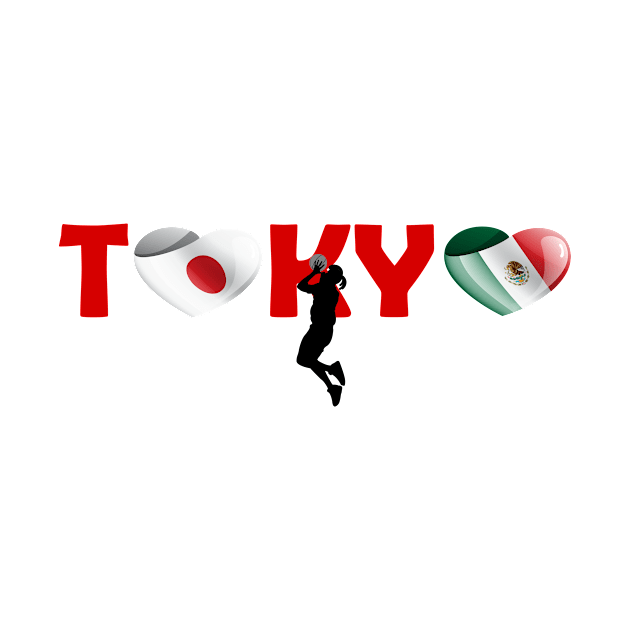 Sports games in Tokyo: Basketball team from Mexico (MX) by ArtDesignDE