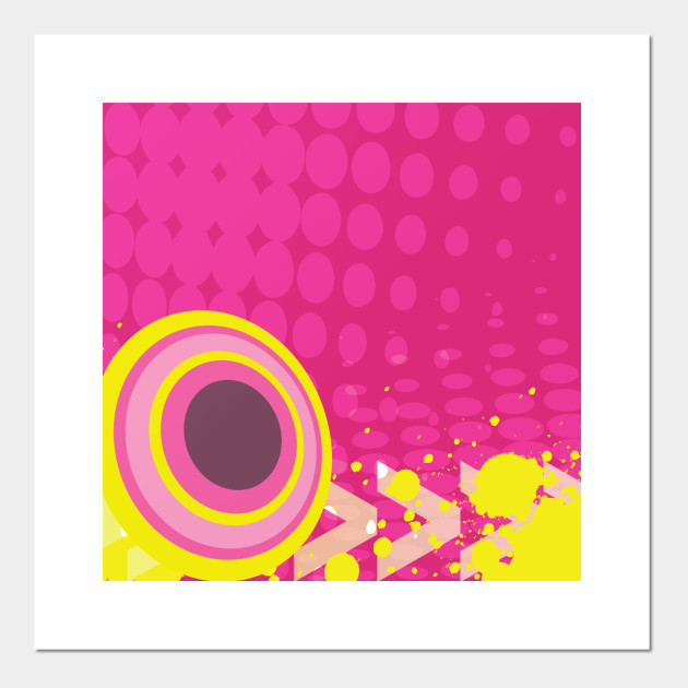 Pink And Yellow Abstract Art Abstract Posters And Art Prints