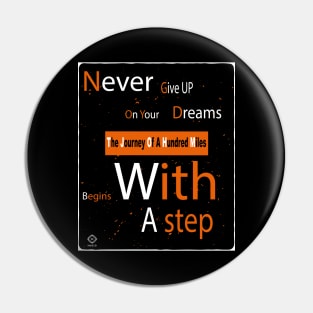 Never Give Up Pin