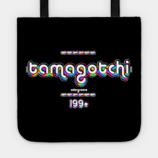 Tamagochi 1990 ColorGroove Retro-Rainbow-Tube nostalgia (wf) Tote