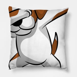 Dabbing Beagle Novelty Pillow