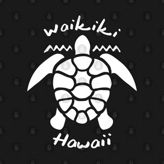 Sea Turtle Silhouette Design | Waikiki, Hawaii by TMBTM