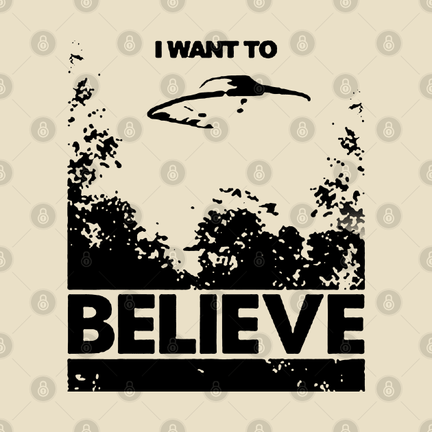 Pop art I Want To Believe X-Retro Style by N2K'Q