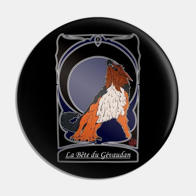 La Bete du Gevaudan - folklore Lozere Ardeche Pin by Ukiyograph