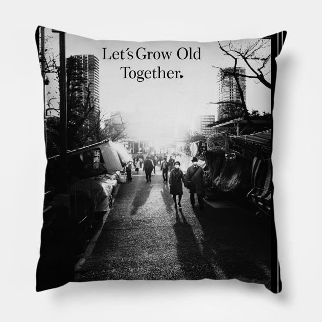 Let´s grow old together Pillow by absolemstudio