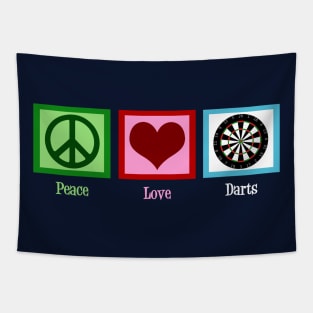 Peace Love Darts Tapestry