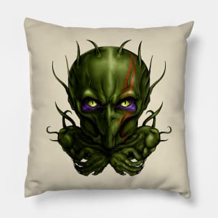 strange alien warrior Pillow