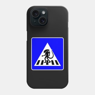 Alien Crosswalk Sign 3 Phone Case