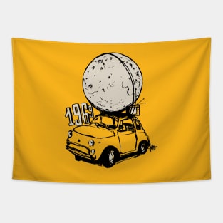 Fiat 500 moon landing Tapestry