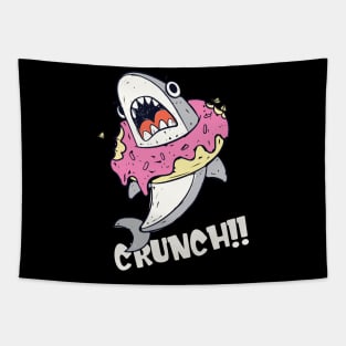 crunch shark donut Tapestry