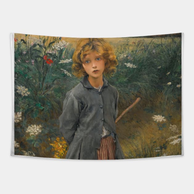 Fleur Du Chemin (La Petite Bergere) by Jules Bastien-Lepage Tapestry by Classic Art Stall