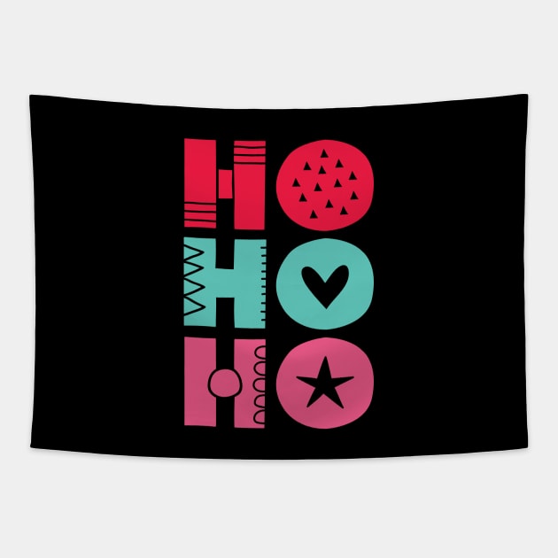 Ho Ho Ho Tapestry by Tazi