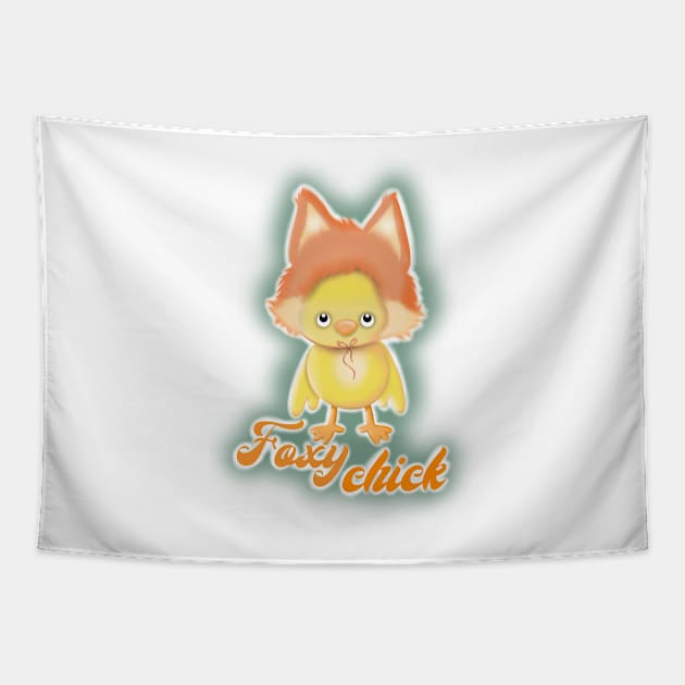 Foxy chick Tapestry by Manxcraft