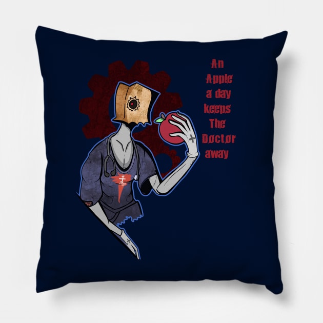 An Apple A Day, Faust Pillow by wisdomeel