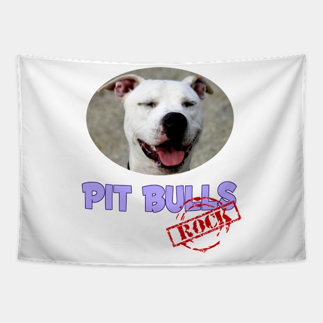 Pit Bulls Rock! Tapestry by Naves