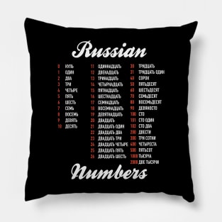 Russian Numbers Pillow