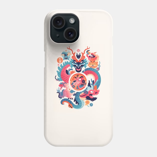 Majestic Dragon Pattern Design Phone Case by saveasART