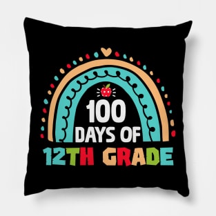 100th day Of School 12th grade Teacher Pillow