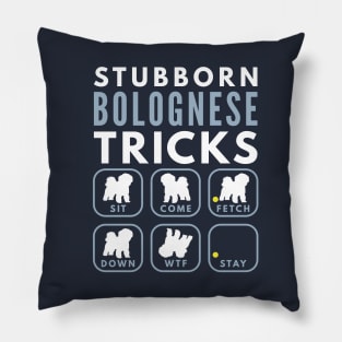 Stubborn Bichon Bolognese Tricks - Dog Training Pillow