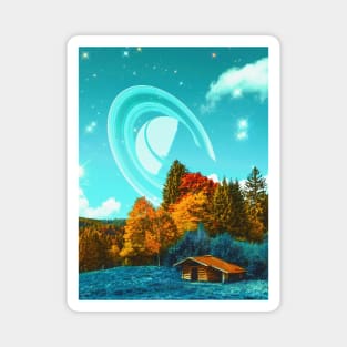 Forest Moon - Space Aesthetic, Retro Futurism, Sci-Fi Magnet