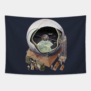 Fred Freeman space flight simulator cutaway illustration Tapestry