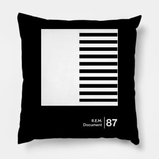 REM Document / Minimalist Style Graphic Artwork Pillow