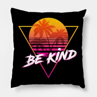Be Kind - Proud Name Retro 80s Sunset Aesthetic Design Pillow