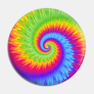 Tie Dye 01, bright rainbow Pin